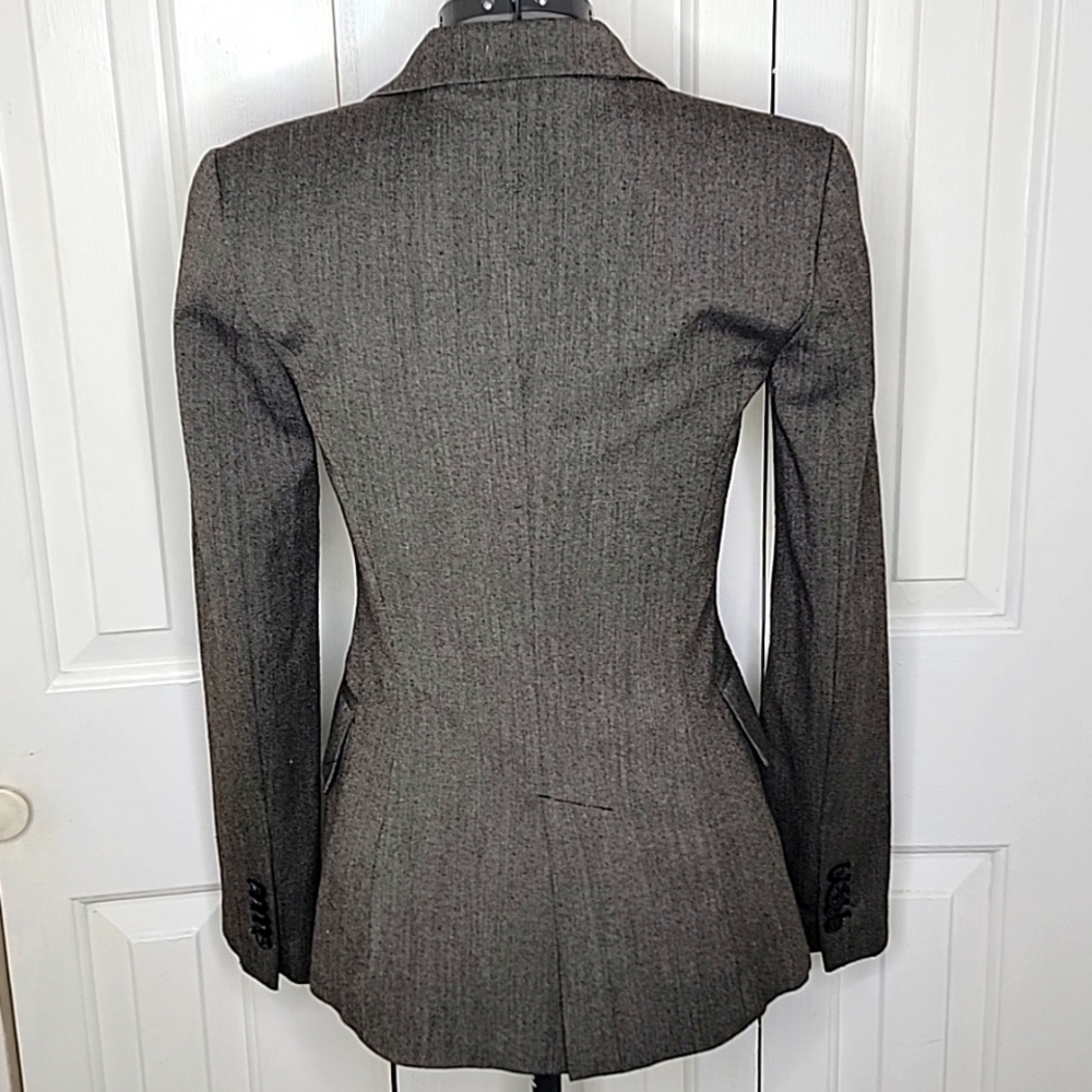 Zara Basic One Button Blazer Size Small Tan - image 5